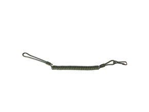 Kabel (kroucený) s karabinkou bezpečnostní ke zbrani ZELENÝ