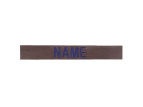 Nášivka jmenovka "NAME" modrá niť OLIV