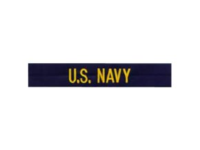 Nášivka "U.S. NAVY" zlatá niť MODRÁ