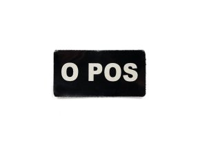 Nášivka IFF IR krevní skupina VELCRO 0 POS ČERNÁ
