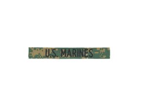 Nášivka "U.S. MARINES" černá nit MARPAT WOODLAND