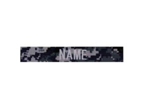 Nášivka jmenovka "NAME" stříbrná niť DIGITAL NAVY