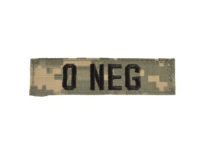 Nášivka krevní skupina 0 NEG VELCRO ACU DIGITAL
