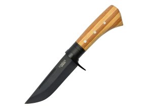 Nůž HUNTER s bambusovou rukojetí a pouzdrem