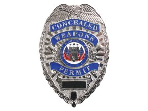 Odznak DELUXE CONCEALED WEAPONS PERMIT STŘÍBRNÝ