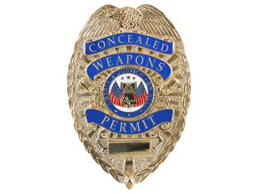 Odznak DELUXE CONCEALED WEAPONS PERMIT ZLATÝ