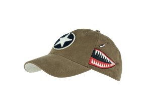 Čepice baseball P-40 CURTISS HNĚDÁ