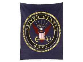 Deka fleecová US NAVY 125x150 MODRÁ