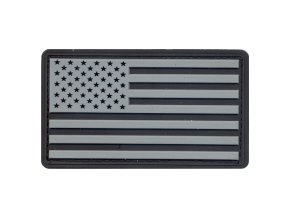Nášivka vlajka USA plast ČERNÁ/ŠEDÁ