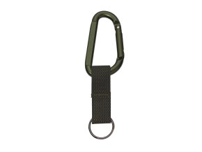 Karabina JUMBO 80mm ZELENÁ s popruhem a kroužkem
