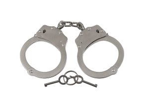 Pouta policejní DOUBLE LOCK řetízková STŘÍBRNÁ
