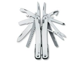 Kleště multifunkční SwissTool SPIRIT X STŘÍBRNÉ v koženém pouzdře