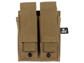 Sumka MOLLE na dva pistolové zásobníky COYOTE BROWN