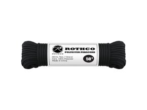Šňůra PARACORD polyester 550LB ø 4 mm / 15 m ČERNÁ