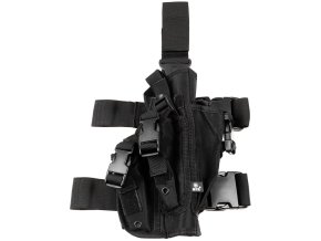 Pouzdro na pistol a zásobníky stehenní pravé ČERNÉ