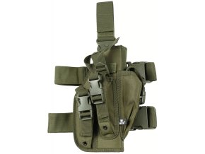 Pouzdro na pistol a zásobníky stehenní pravé ZELENÉ