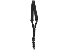 Popruh BUNGEE jednobodový s karabinou ČERNÝ