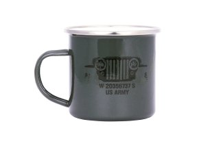 Hrnek US ARMY JEEP smaltovaný 300 ml ZELENÝ