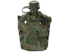 Láhev polní US nylonový potah 1L WOODLAND
