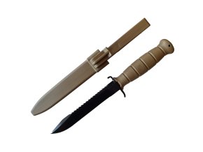 Nůž RAKOUSKÝ GLOCK SURVIVAL FM81 s pilkou Dark Earth