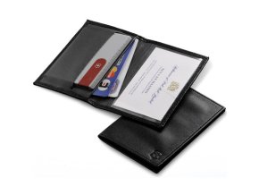 Pouzdro kožené pro SwissCard ČERNÉ