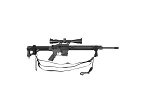 Popruh zbraňový MILITARY tříbodový ČERNÝ