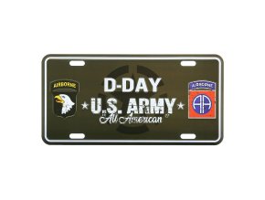 Cedule plechová D-DAY U.S. ARMY na auto