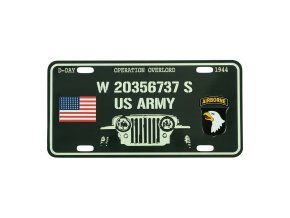 Cedule plechová D-DAY WILLYS na auto
