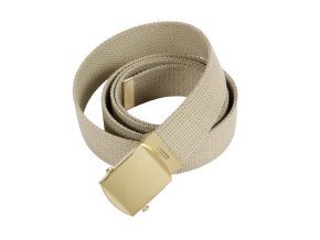 Opasek se ZLATOU sponou 135 cm KHAKI