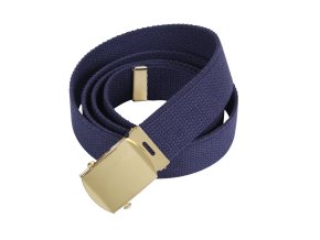 Opasek se zlatou sponou 110 cm MODRÝ