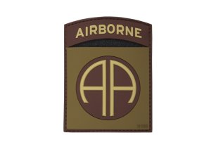 Nášivka 3D plastová AIRBORNE 82nd COYOTE