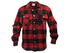 Košile dřevorubecká FLANNEL kostkovaná ČERVENÁ