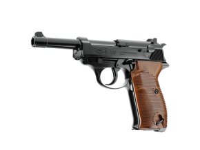 Pistole vzduchová UMAREX Legends P38 BLOWBACK CO2 ČERNÁ - BB 4,5mm steel