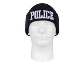 Čepice pletená DELUXE 3D POLICE ČERNÁ