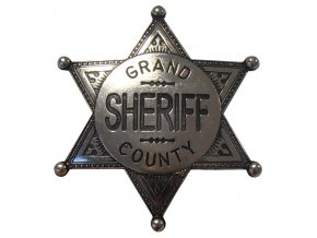 Replika Hvězda Šerifská Grand Country 6cm stříbrná