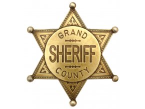 Replika Hvězda Šerifská Grand Country 6cm zlatá