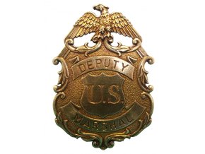 Replika odznak zástupce U.S. Marshal, zlatý