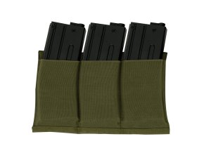 Sumka na 3 zásobníky MOLLE elastická otevřená ZELENÁ