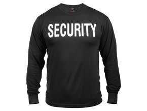 Triko s dlouhým rukávem SECURITY ČERNÉ