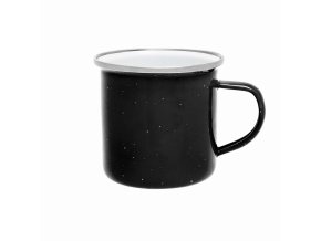Hrnek smaltovaný 360 ml se širokým okrajem ČERNÝ