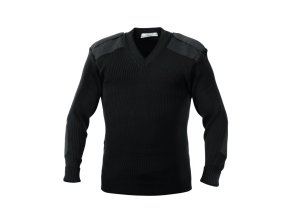 Svetr US ACRYLIC výstřih do v ČERNÝ