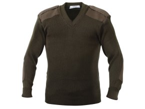 Svetr US ACRYLIC výstřih do v ZELENÝ