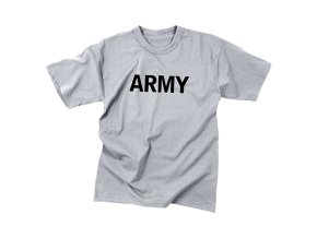 Triko dětské s nápisem ARMY ŠEDÉ