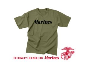 Triko dětské s nápisem MARINES ZELENÉ