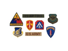Nášivky MILITARY různé druhy 50ks