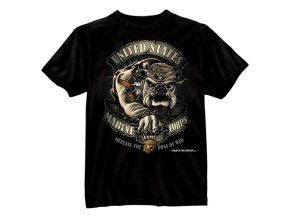 Triko USMC BULDOG ČERNÉ