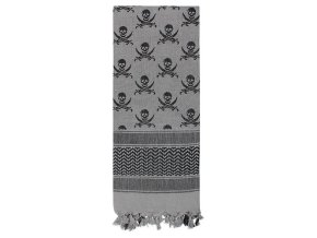 Šátek SHEMAGH LEBKY 107 x 107 cm ŠEDO-ČERNÝ
