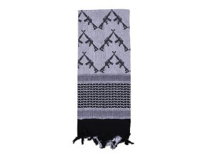 Šátek SHEMAGH CROSSED RIFLES 107 x 107 cm BÍLO-ČERNÝ