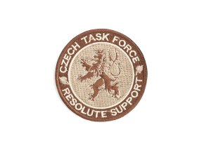 Nášivka CZECH TASK FORCE - RESOLUTE SUPPORT velcro COYOTE