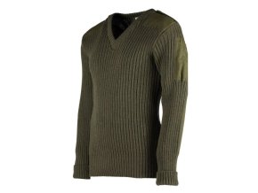 Svetr britský JUMPER UTILITY do V ZELENÝ použitý